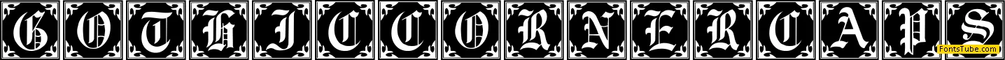 Gothic Corner Caps Font