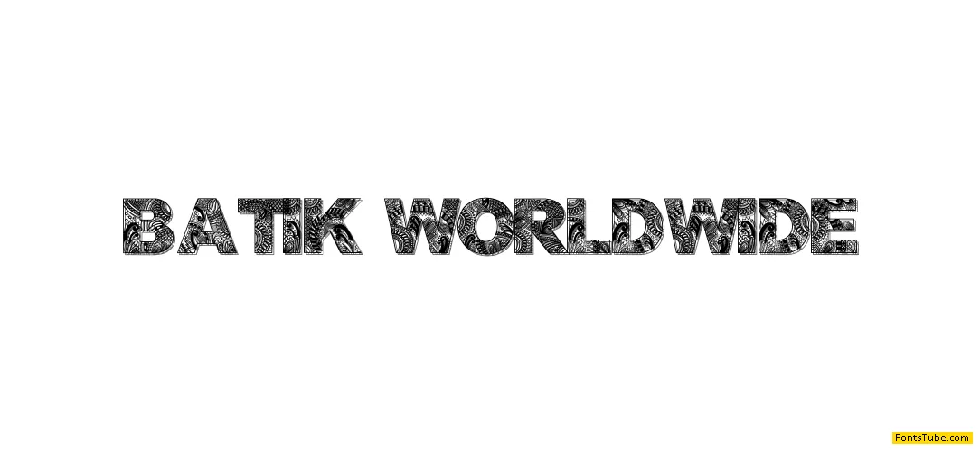 BATIK WORLDWIDE_PERSONAL USE Font