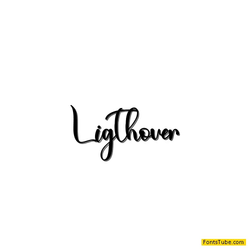 Lightover - Personal Use Font