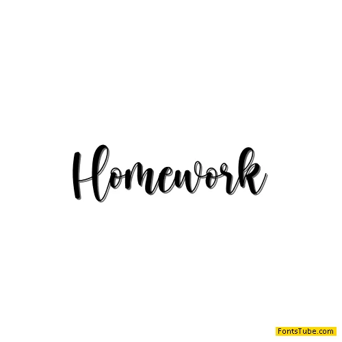 Homework Font