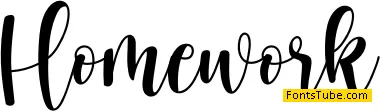Homework Font