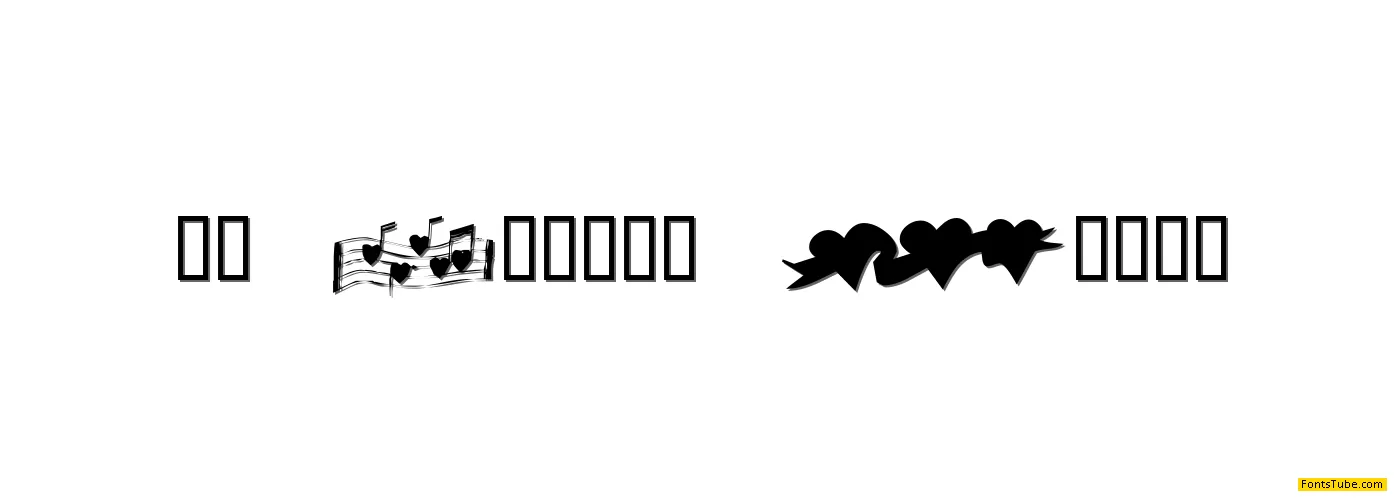 KR Hearts Along Font
