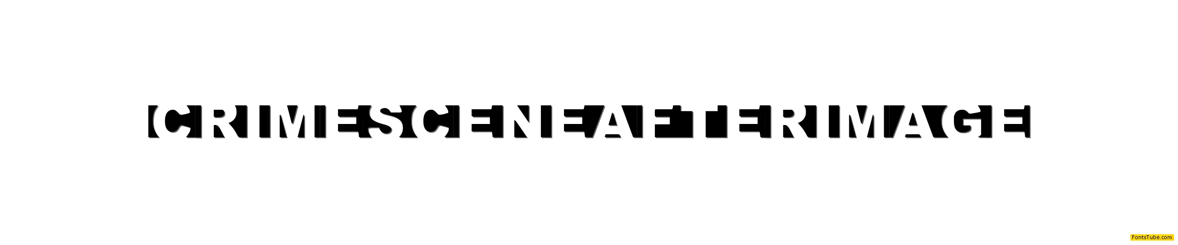 Crimescene Afterimage Font
