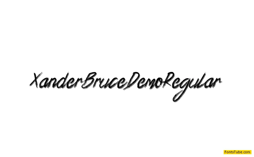 Xander Bruce Demo Font