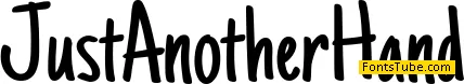 Just Another Hand Font