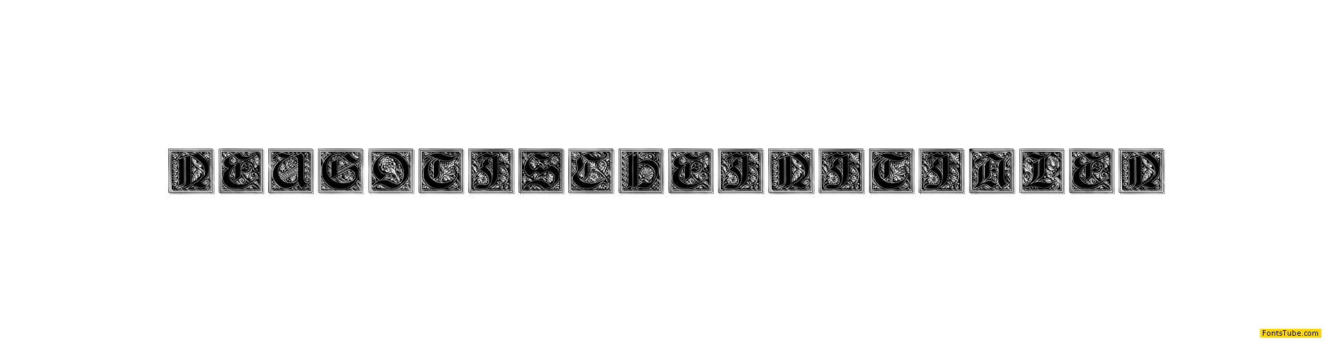 Neugotische Initialen Font