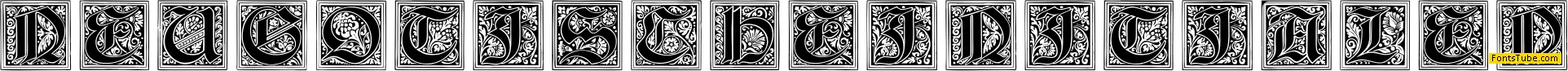 Neugotische Initialen Font