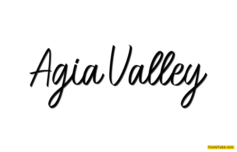 Agia Valley Font