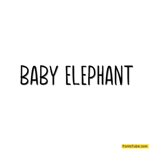 Baby Elephant Font