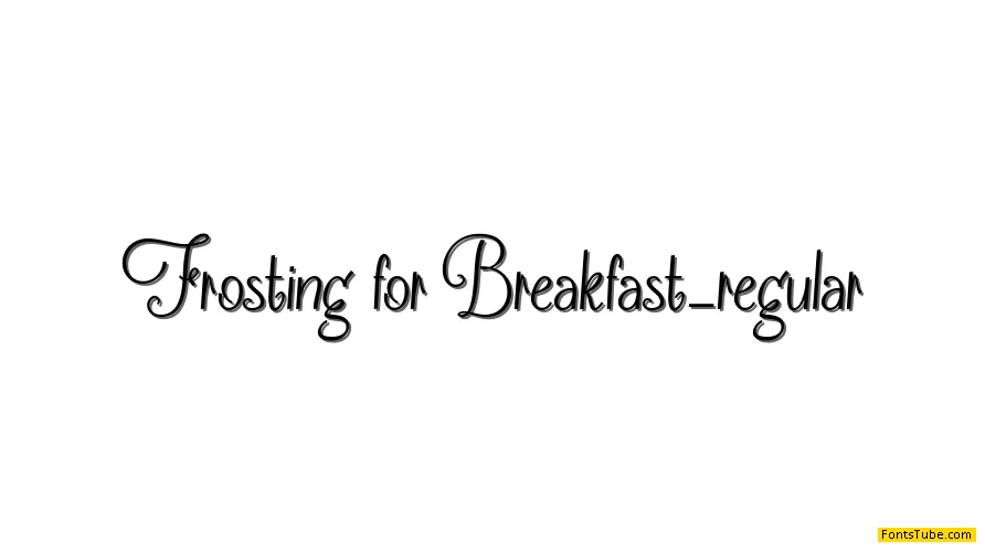 Frosting for Breakfast Font