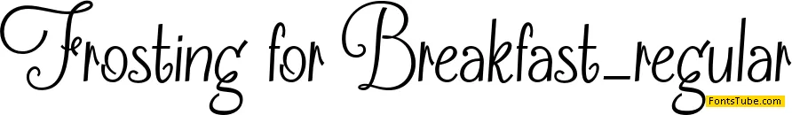 Frosting for Breakfast Font