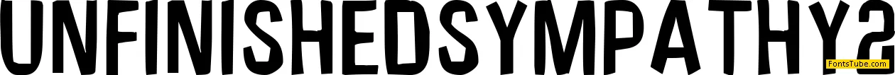 Unfinished Sympathy 2 Font