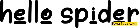 hello spider - Personal Use Font