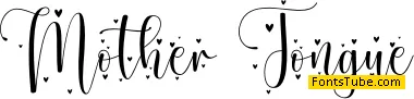 Mother Tongue - Personal Use Font