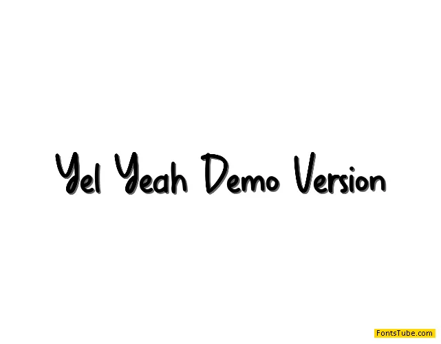 Yel Yeah Demo Version Font
