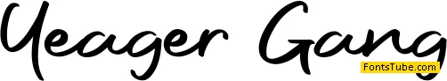 Yeager Gang Font