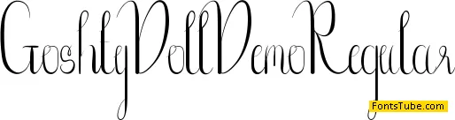 Goshty Doll Demo Font