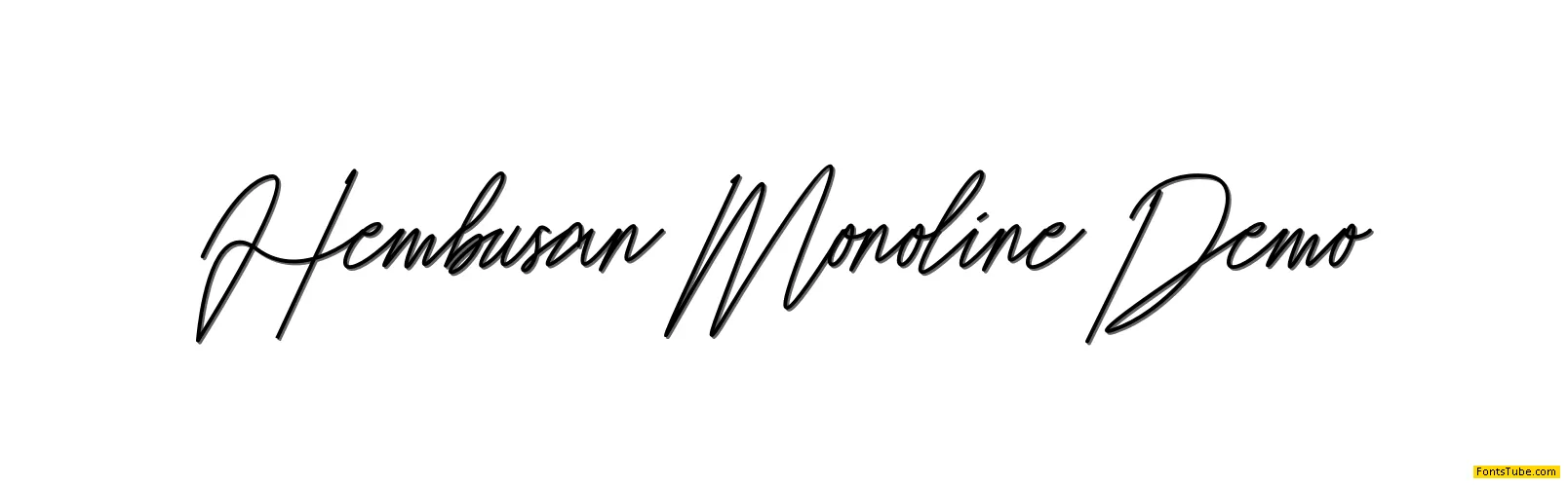 Hembusan Monoline Font