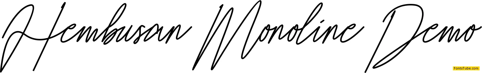Hembusan Monoline Font