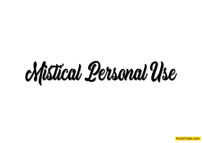 Mistical Personal Use Font