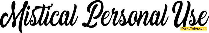 Mistical Personal Use Font