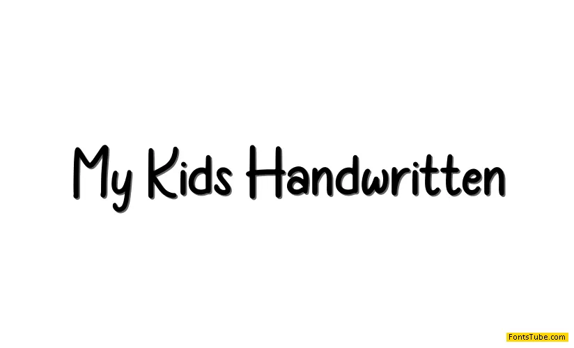 My Kids Handwritten Font
