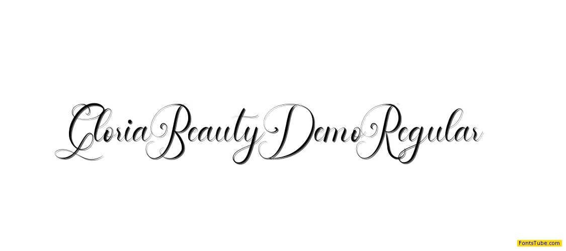 Gloria Beauty Demo Font