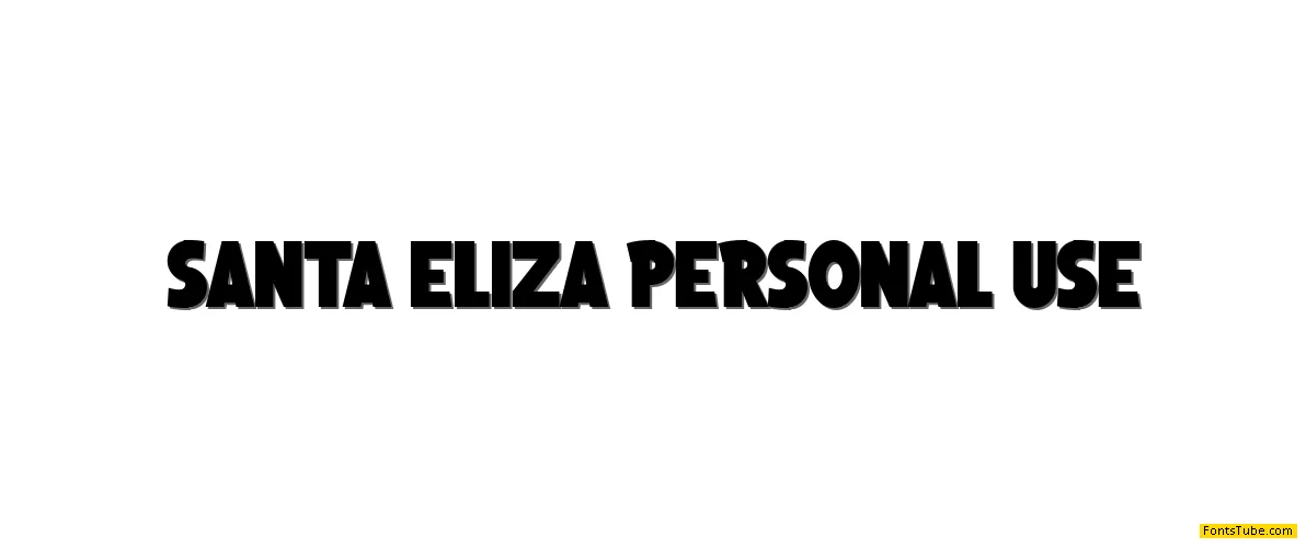 Santa Eliza Personal Use Font