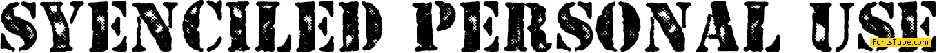 STENCILED PERSONAL USE Font