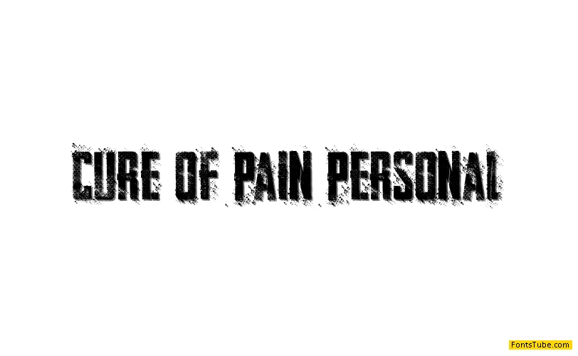 CURE OF PAIN Font