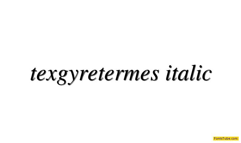 TeX Gyre Termes Font Family