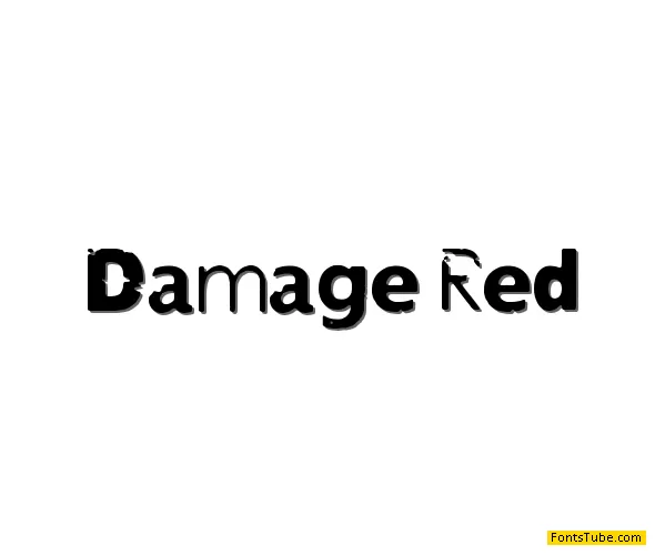 Damage Red Font