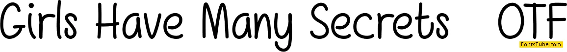 Girls Have Many Secrets Font