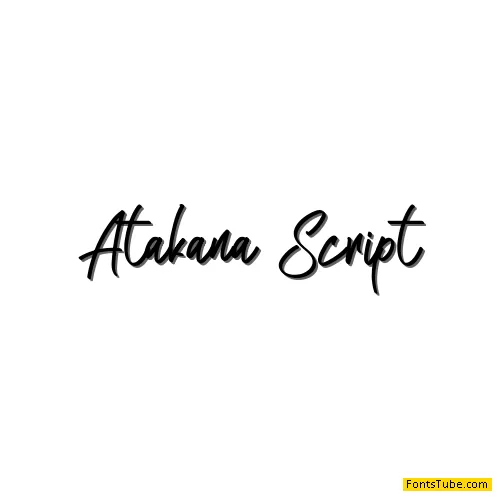 Atakana Script Font
