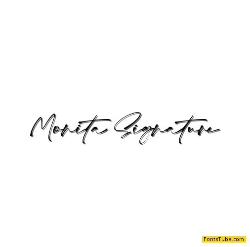 Monita Signature Font