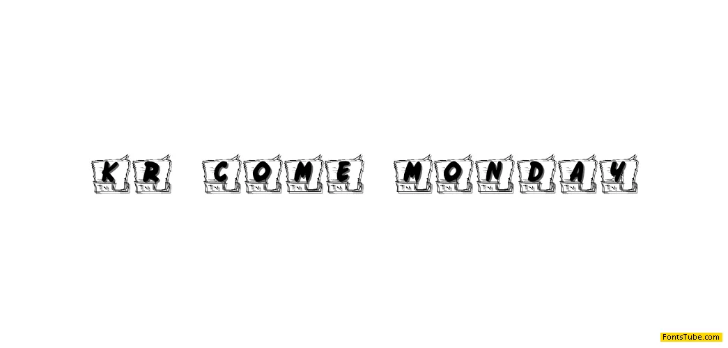 KR Come Monday Font