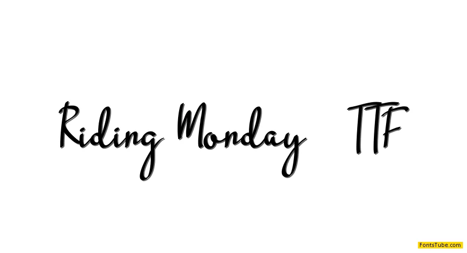 Riding Monday Font