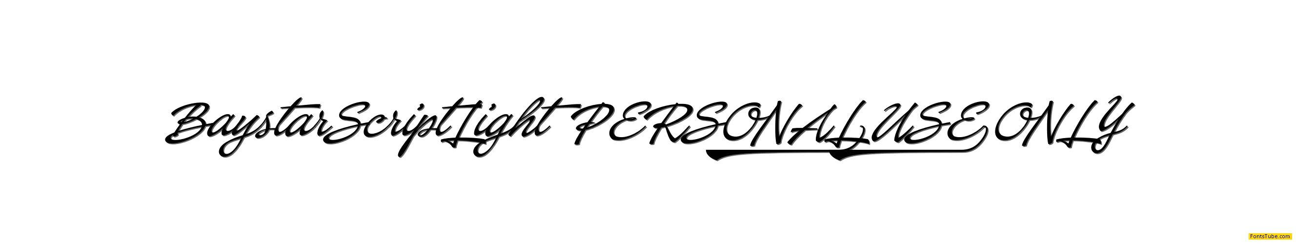 Baystar Script PERSONAL USE ONLY Font Family