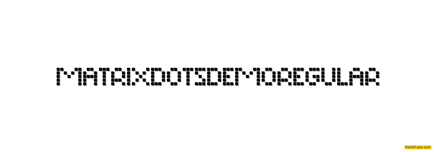 Matrix Dots Demo Font Family