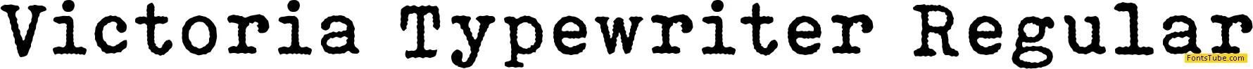 Victoria Typewriter Font Family