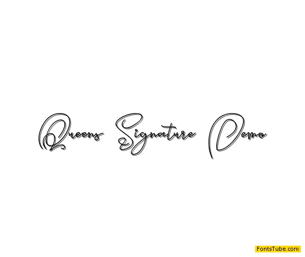 Queens Signature Font