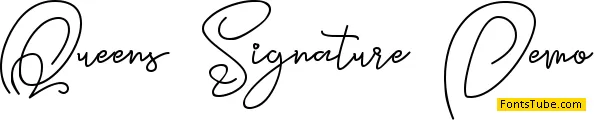 Queens Signature Font