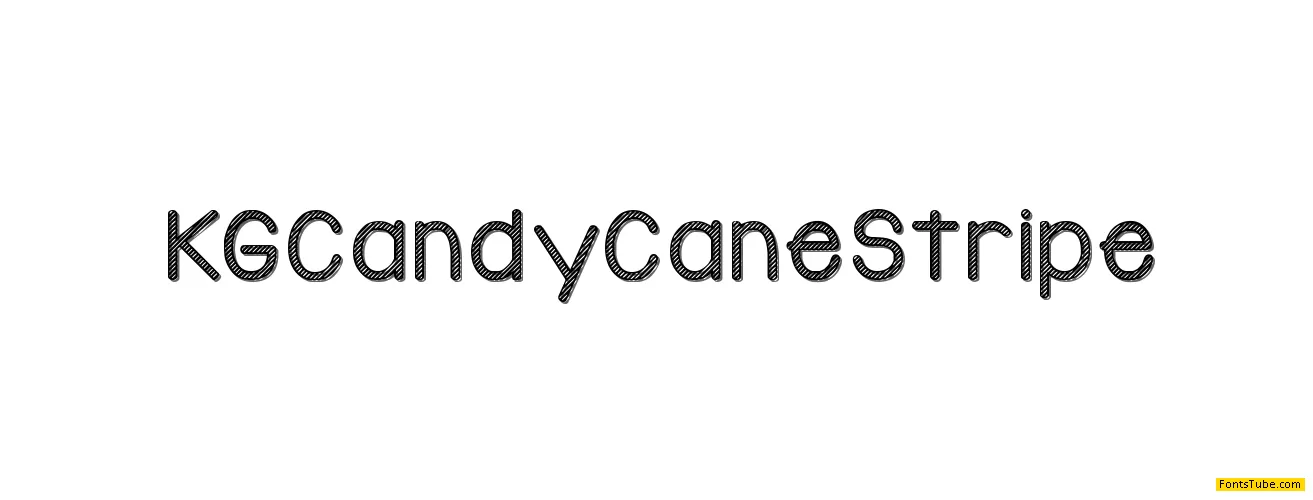 KG Candy Cane Stripe Font