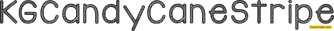 KG Candy Cane Stripe Font