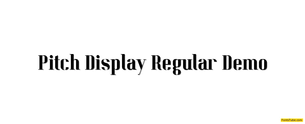 Pitch Display Font