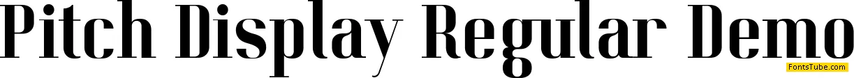Pitch Display Font