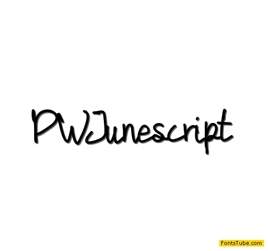 PWJunescript Font
