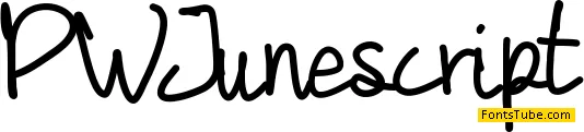 PWJunescript Font