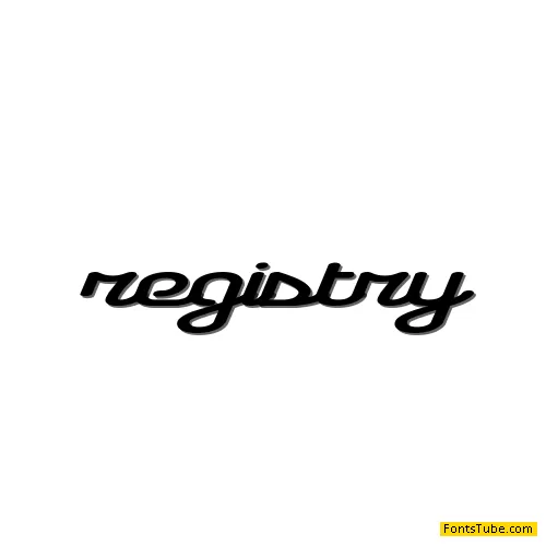 Registry BRK Font
