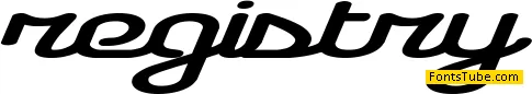 Registry BRK Font